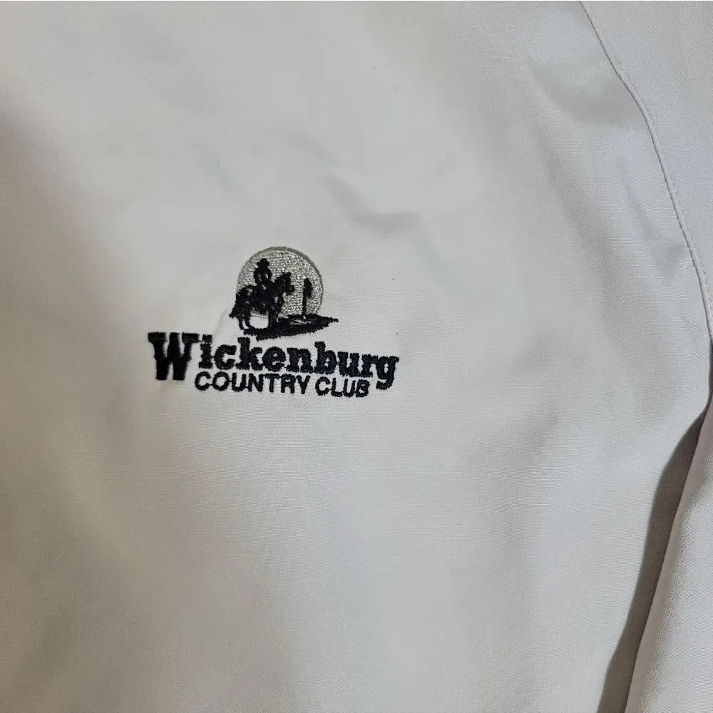 FootJoy FJ Golf Quarter Zip Pullover Windbreaker White Wickenburg CC
